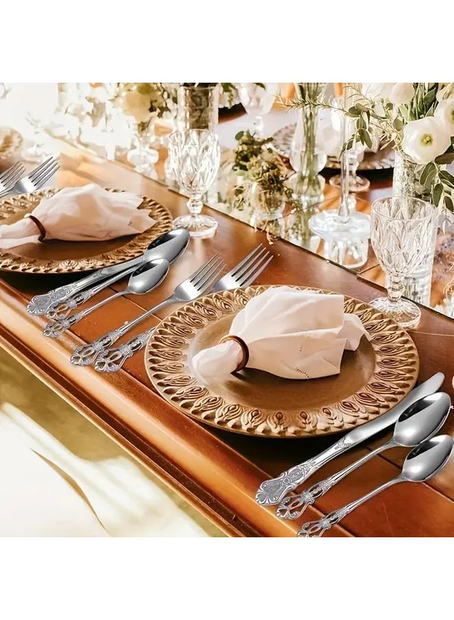 30 Piece Stainless Steel Cutlery Set Silvery Mirror Polished Dishwasher Safe - Image 4